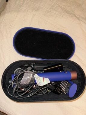 Dyson Airwrap Blue and Copper with Case
